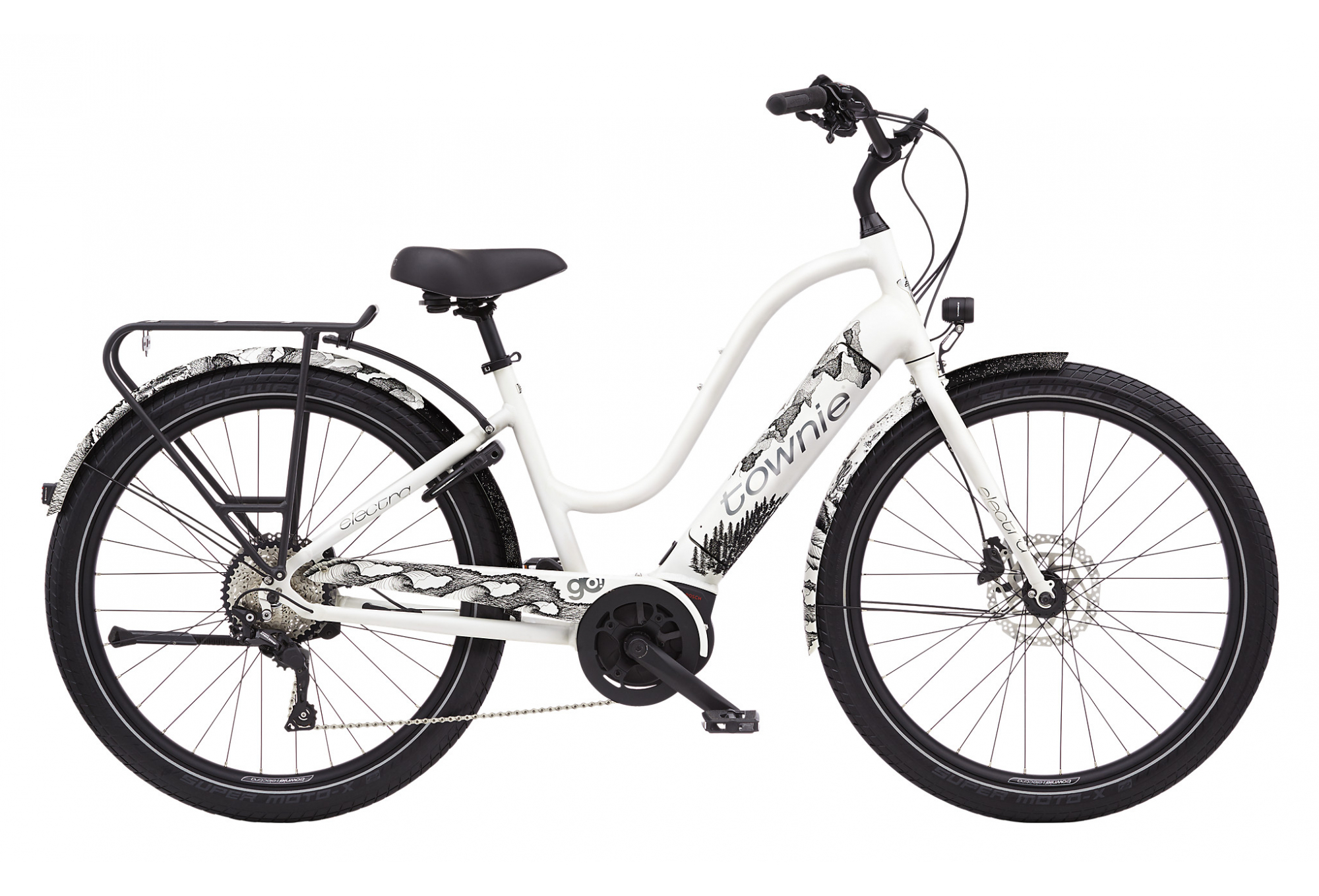 Electra Townie Path Go! 10D Equipped Step-Thru Shimano Deore 10V 500 Blanc 2021