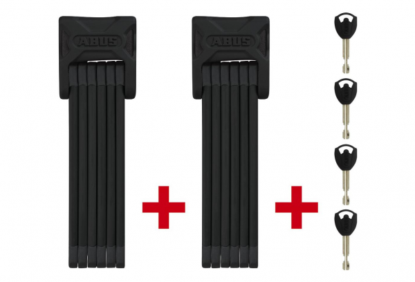 ANTIVOL PLIABLE ABUS BORDO 6000/90 TWINSET NOIR + SUPPORT SH
