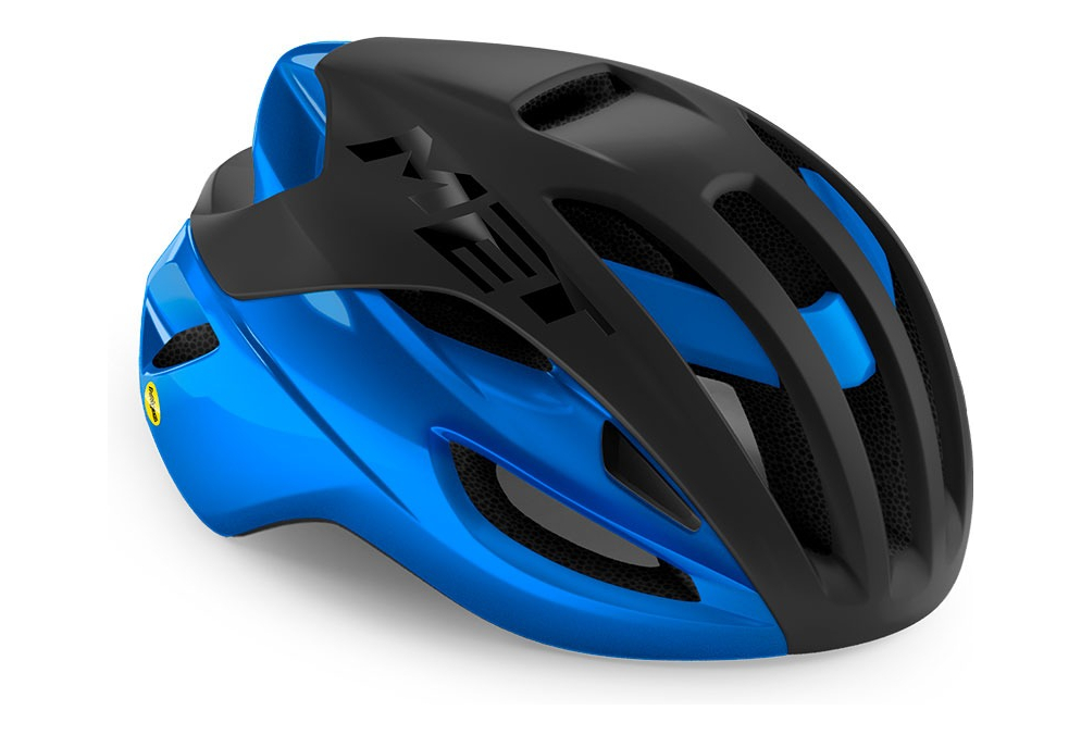 CASQUE MET RIVALE MIPS NOIR BLEU MÉTALLISÉ MAT BRILLANT 2021