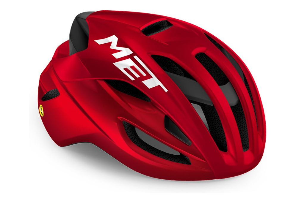 CASQUE MET RIVALE MIPS ROUGE METALLIC BRILLANT 2021