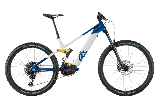 Husqvarna Mountain Cross LE Sram SX Eagle 12V 630 Wh 29 27.5'' Blanc  Bleu  Jaune 2022