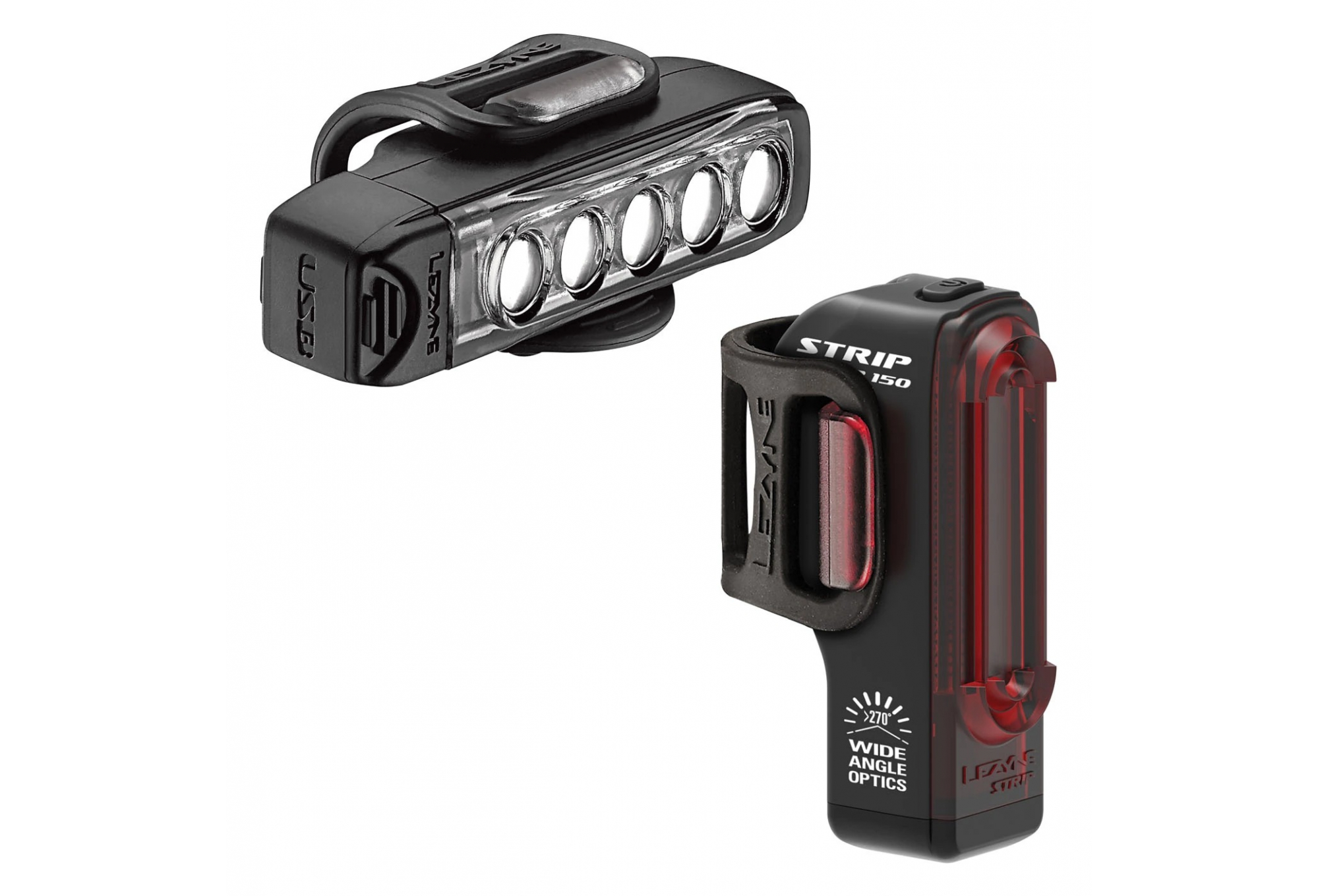 PAIRE D'ÉCLAIRAGES LEZYNE STRIP DRIVE PAIR NOIR