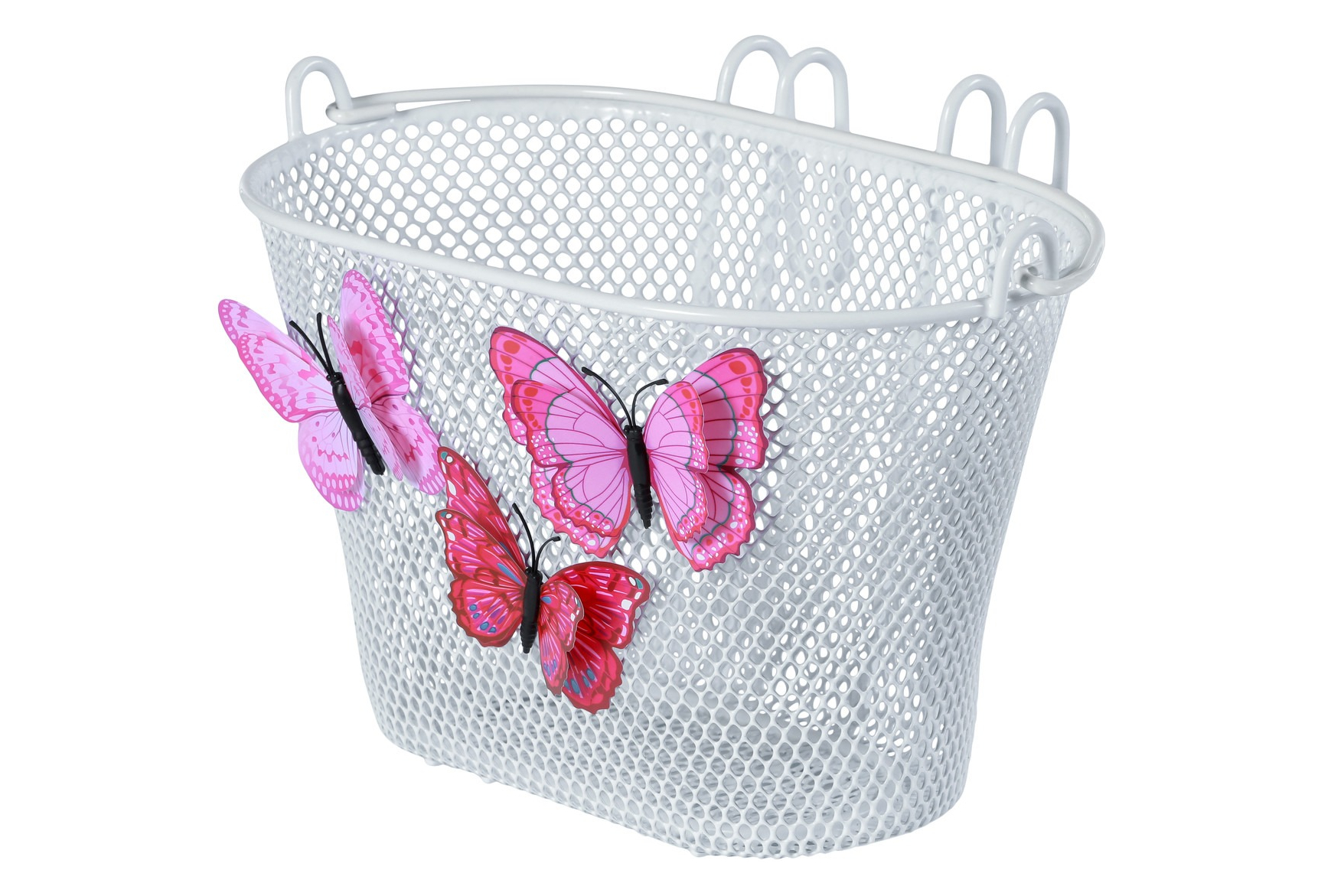 Panier de vélo avant ou arrière Basil Jasmin Butterfly Enfant blanc