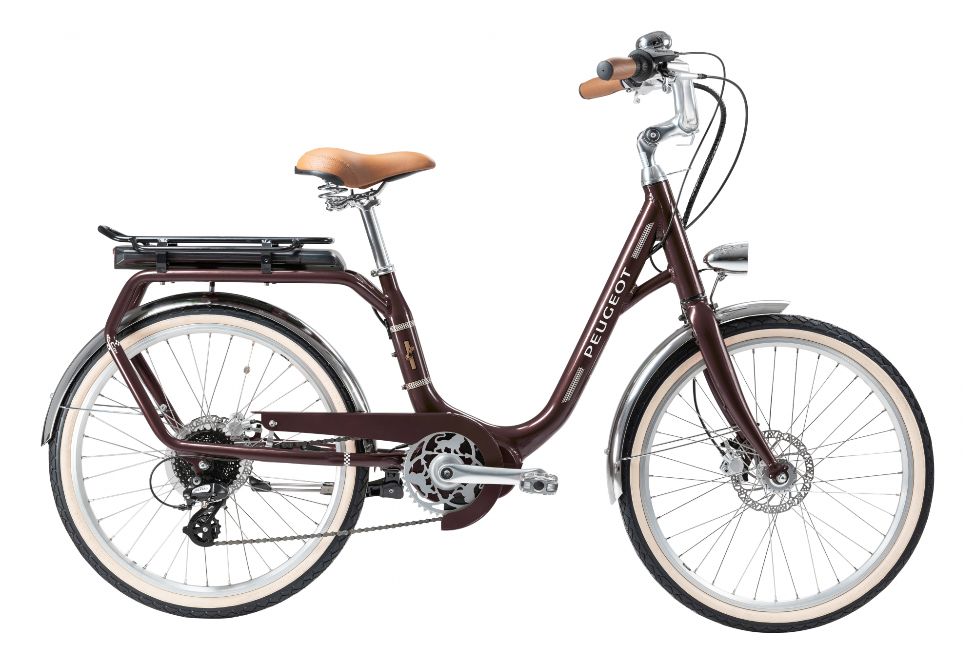 Peugeot eLC01 e-Legend Central Shimano Tourney/Altus 8V 400 Marron 2022