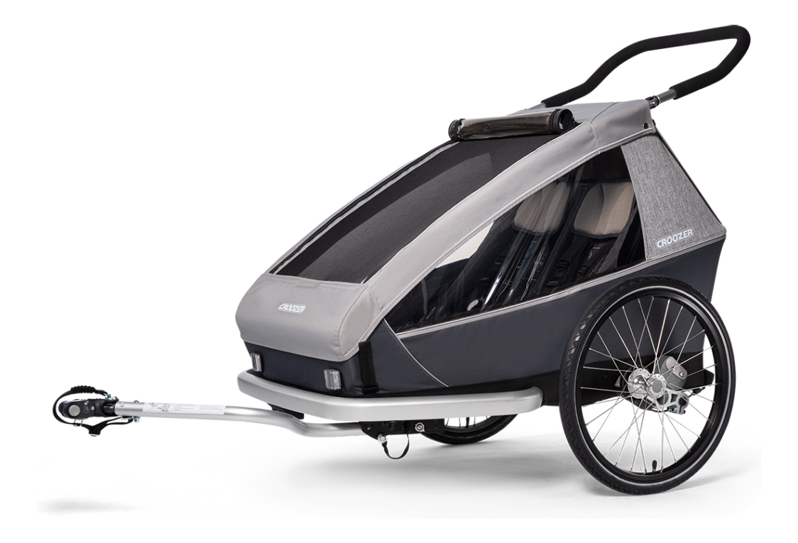REMORQUE À ENFANT CROOZER KEEKE 2 GRIS