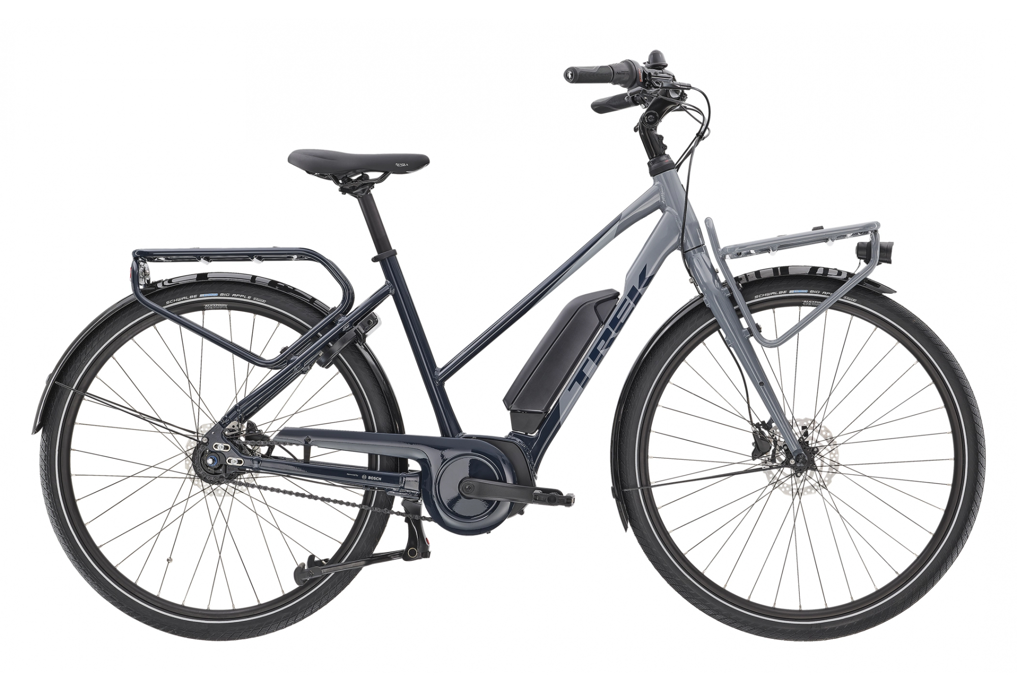 Trek District+ 2 Stagger 300wh Shimano Nexus 7V 300 Bleu / Gris 2020