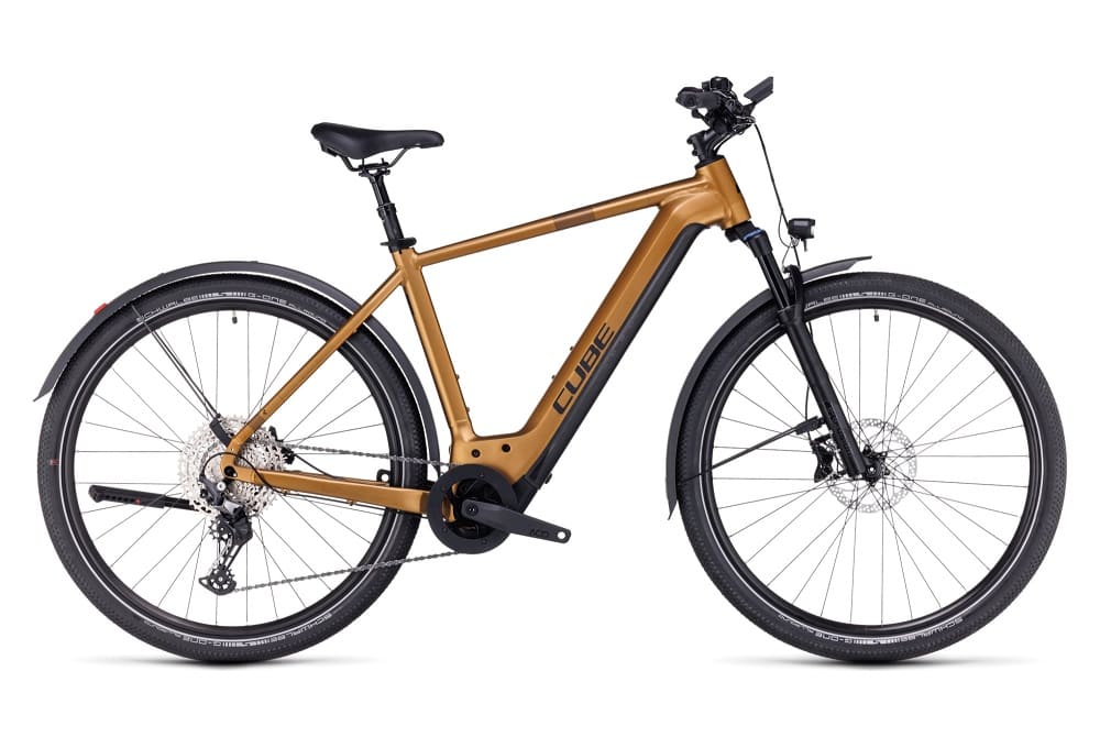 VTC Électrique Cube Nuride Hybrid EXC 750 Allroad Shimano Deore 12V 750 Wh 29" Marron Caramel 2023