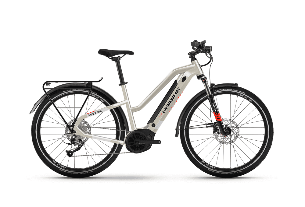 VTC Électrique Haibike TREKKING 4 MID Blanc