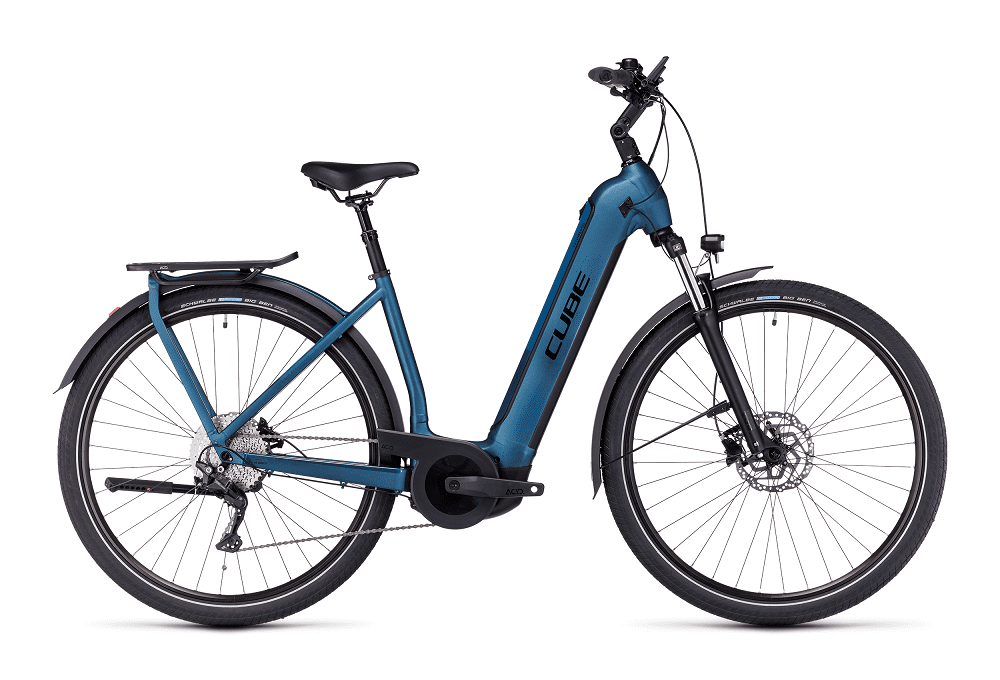 VTC électrique Cube kathmandu hybrid one 625 blue´n´black easy entry