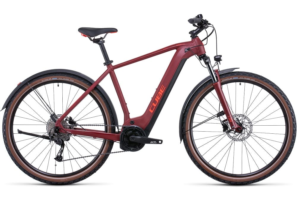 VTC électrique Cube nuride hybrid performance 625 allro darkred´n´red