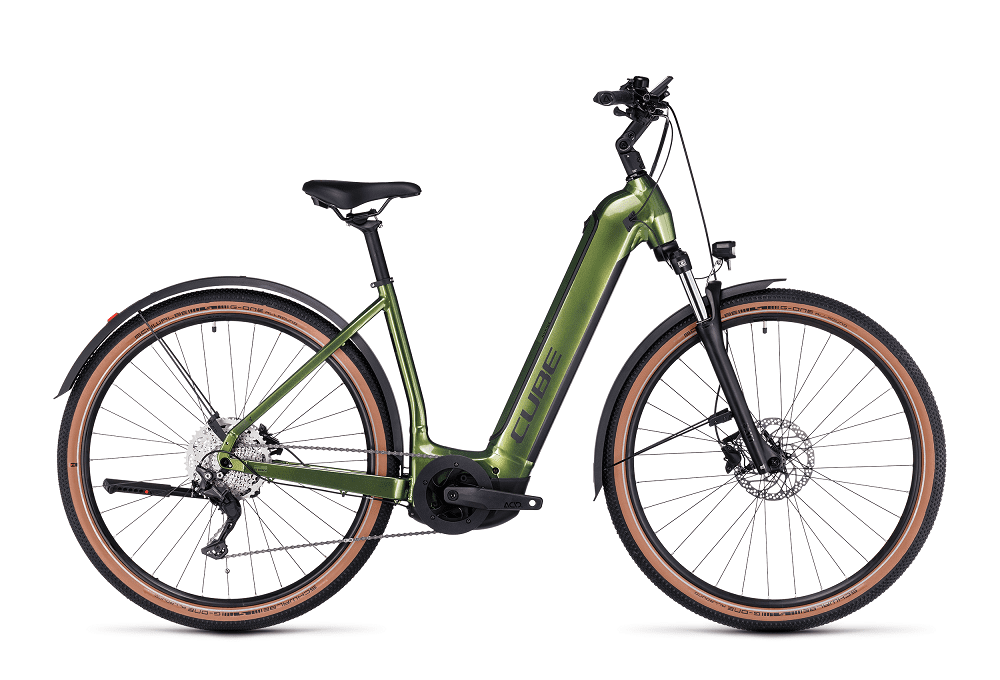 VTC électrique Cube nuride hybrid pro 625 allroad shinymoss´n´black easy entry