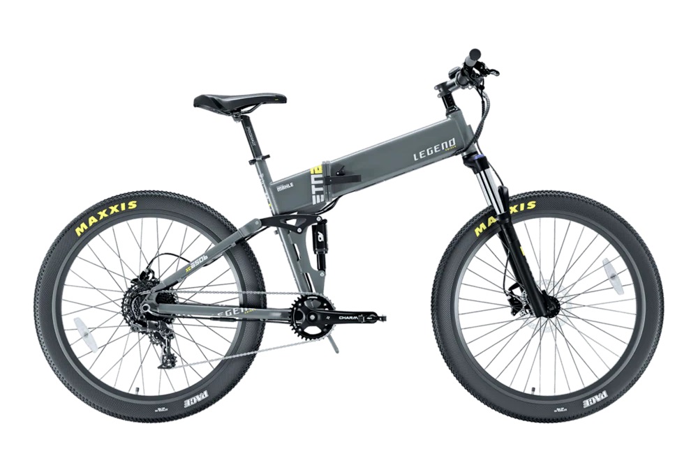 VTT Eléctrique Legend Etna VAE E-MTB Smart eBike 27 5 Double Suspension RockShox + KS Freins Disque Hydraulique Gris Titanium