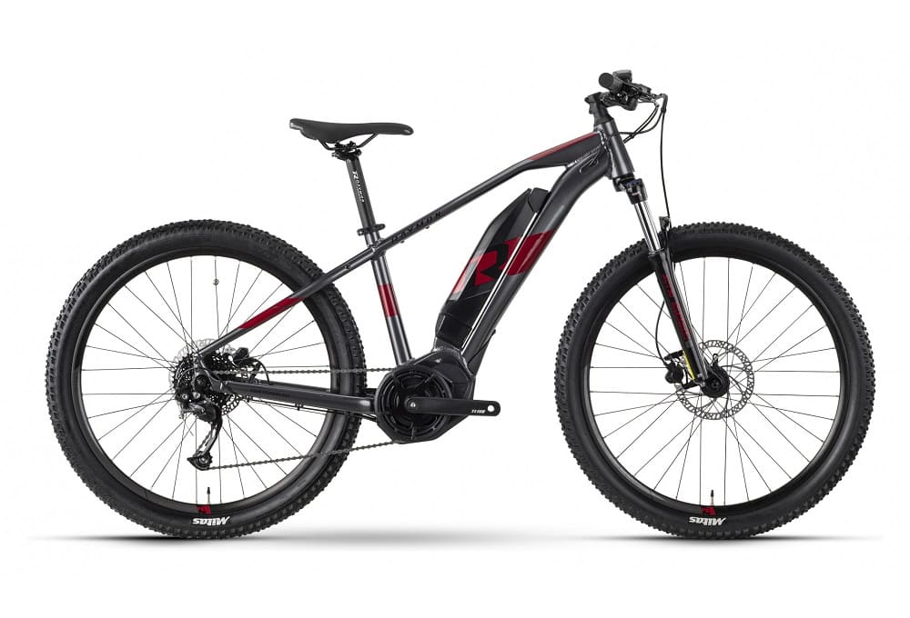 VTT Électrique Semi-Rigide R Raymon HardRay E 3.0 Shimano Altus 9V 500 Wh 27.5" Gris Rouge 2023