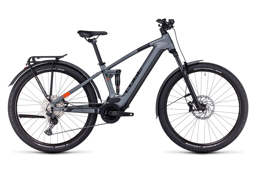 VTT Électrique Tout-Suspendu Cube Stereo Hybrid 120 Pro 625 Allroad Shimano Deore 12V 625 Wh 29" Gris Flash 2023