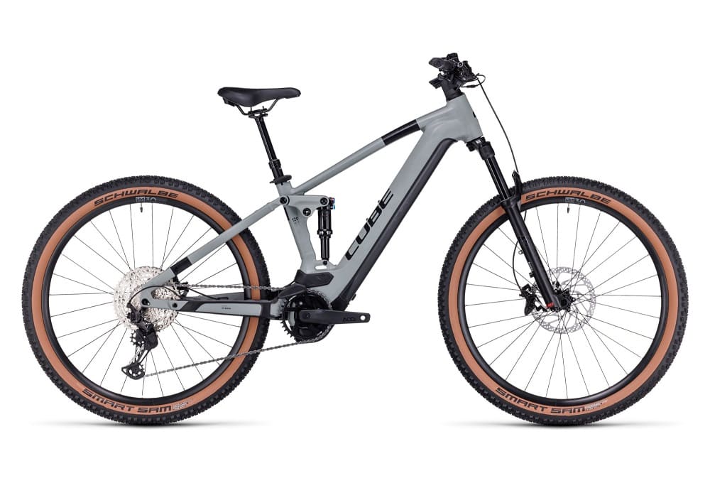 VTT Électrique Tout-Suspendu Cube Stereo Hybrid 120 SLX 750 Shimano Deore/XT 12V 750 Wh 29" Gris Vert 2023