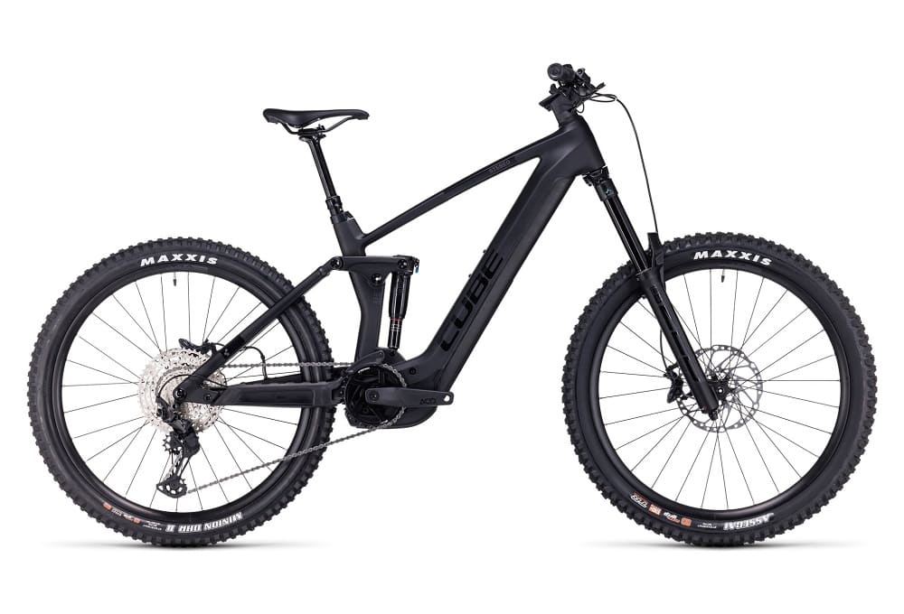 VTT Électrique Tout-Suspendu Cube Stereo Hybrid 160 HPC SLX 750 27.5" Gris Carbon Noir 2023