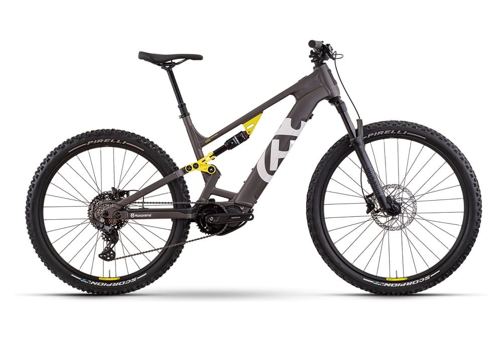 VTT Electrique Tout-Suspendu Husqvarna Light Cross LC2 Tektro 9V 630 Wh 29"/27.5" Gris / Jaune 2022
