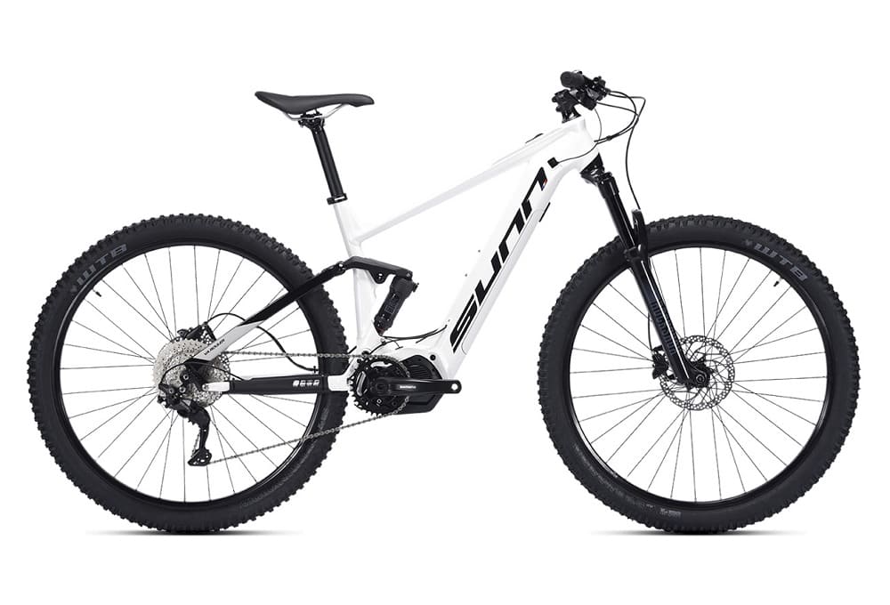 VTT Électrique Tout-Suspendu Sunn Gordon S2 Shimano Deore 10V 29" 500 Wh Blanc