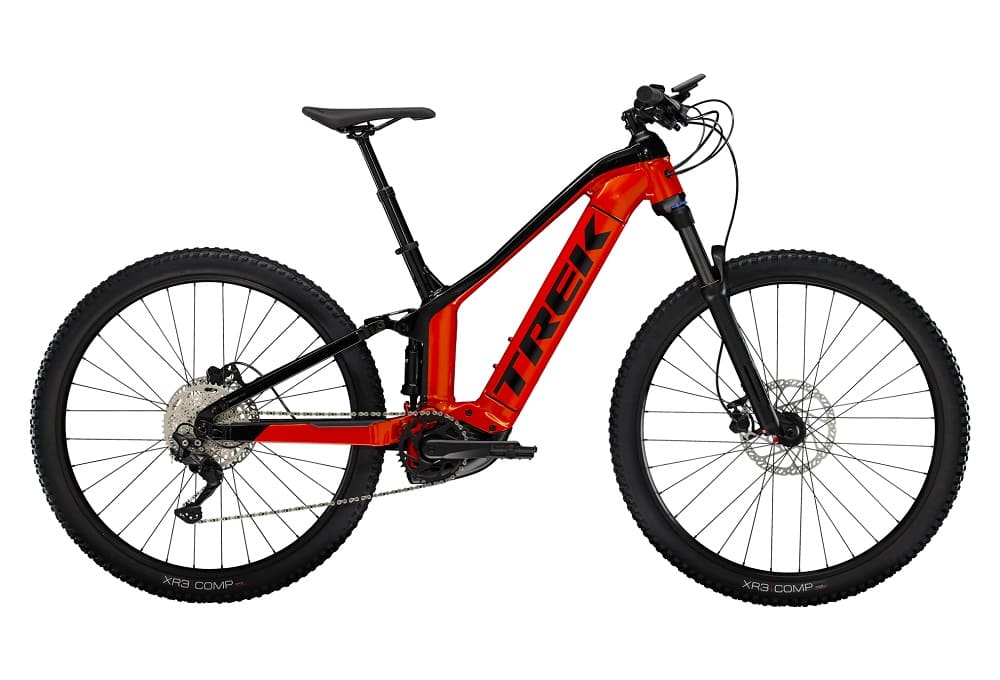 VTT Électrique Tout-Suspendu Trek Powerfly FS 4 Shimano Deore 10V 625 Wh 27.5" Rouge Lave / Noir Gén 3