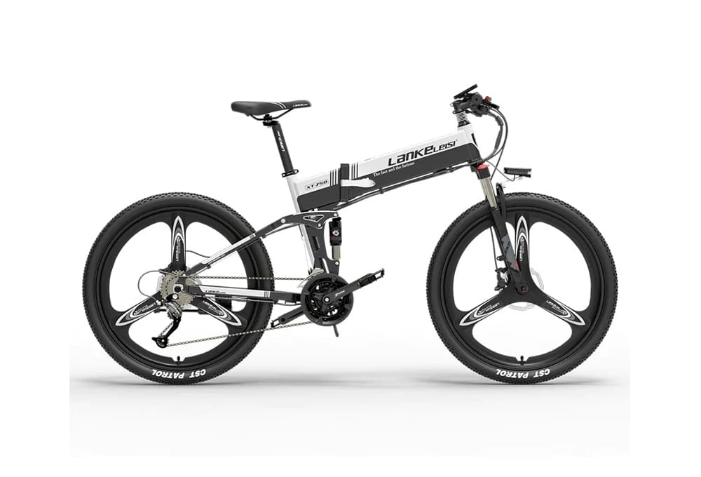 VTT électrique Lankeleisi XT750 Sports Version 500W 26" Pliable 14.5Ah blanc