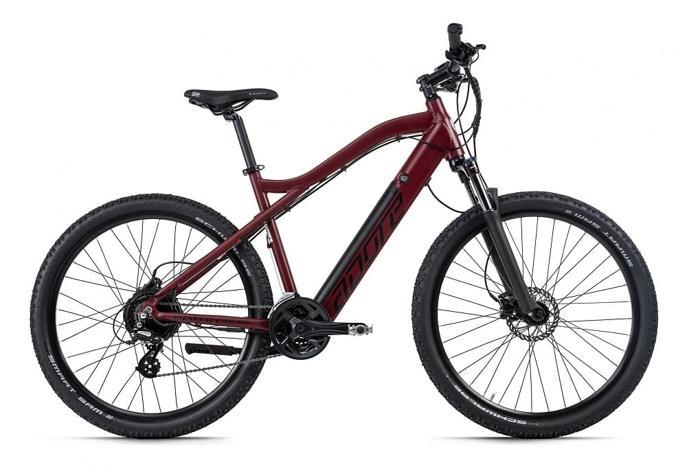 VTT semi rigide électrique 27.5" Adore Enforce Rouge 250 Watt Li-Ion 36V/14 Ah/504 24 vitesses
