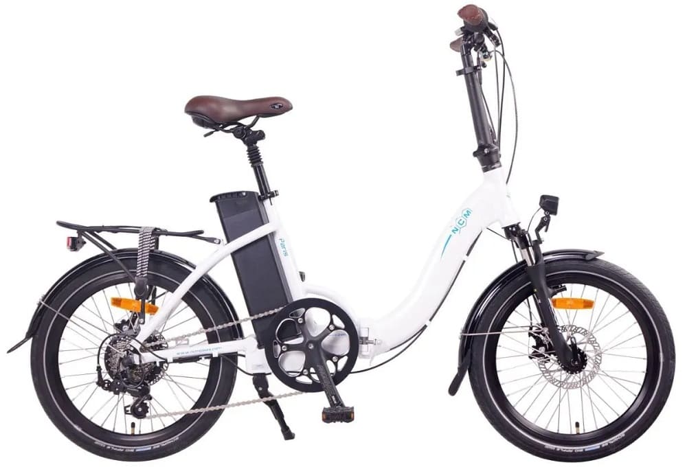 Vélo Electrique Pliant NCM Paris 20" 250W Batterie 36V 15Ah 540Wh Blanc
