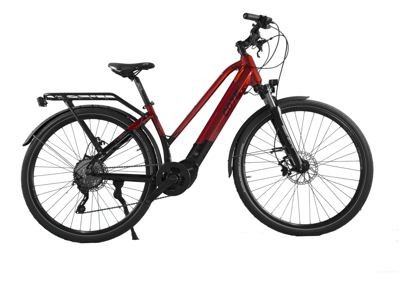 Vélo Électrique Tout Chemin COTE EBIKE CV200 Rouge