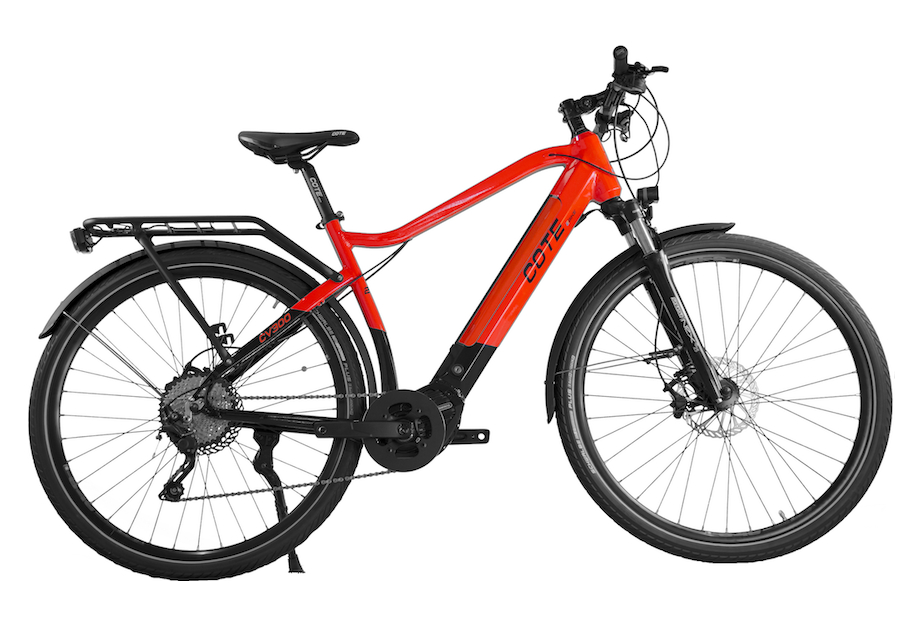 Vélo Électrique Tout Chemin COTE EBIKE CV300 Orange/Noir