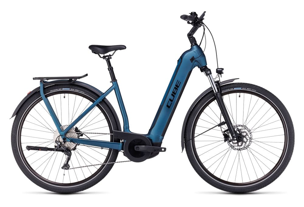 Vélo de Ville Électrique Cube Kathmandu Hybrid One 750 Easy Entry Shimano Deore 10V 750 Wh 700 mm Bleu 2023