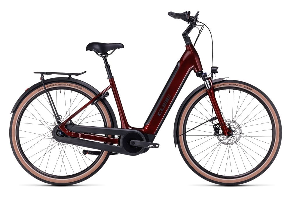 Vélo de Ville Électrique Cube Supreme Hybrid Pro 625 Easy Entry Shimano Nexus 8V 625 Wh 700 mm Rouge 2023