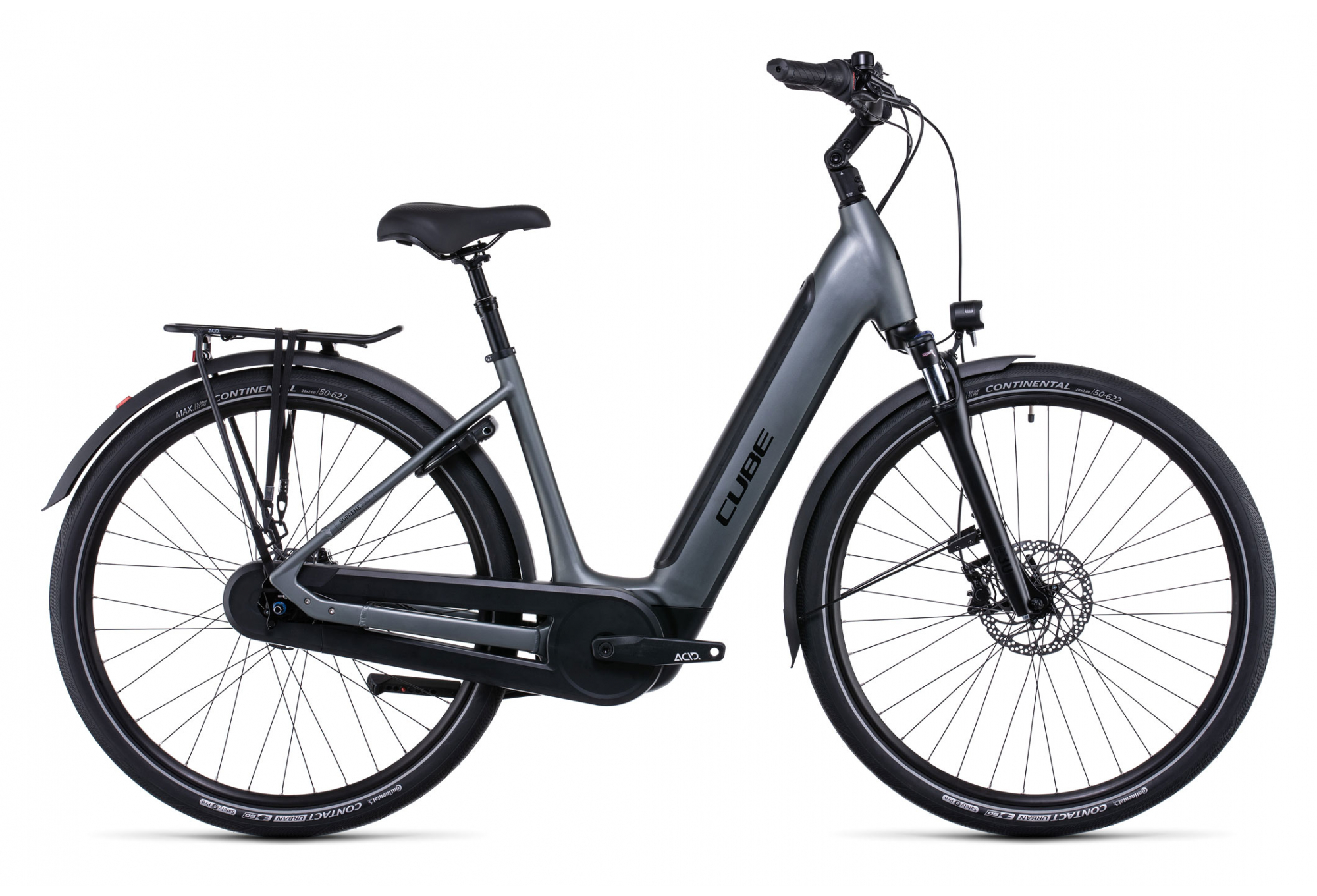 Vélo de Ville Électrique Cube Supreme RT Hybrid Pro 500 Easy Entry Shimano Nexus 8V 500 Wh 700 mm Gris Flash 2023