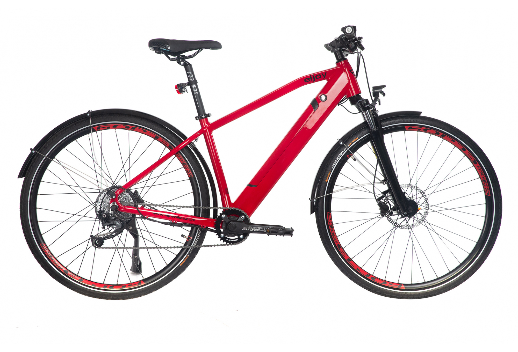 Vélo de Ville Électrique Eljoy City Shimano Alivio 9V 500 Rouge 2021