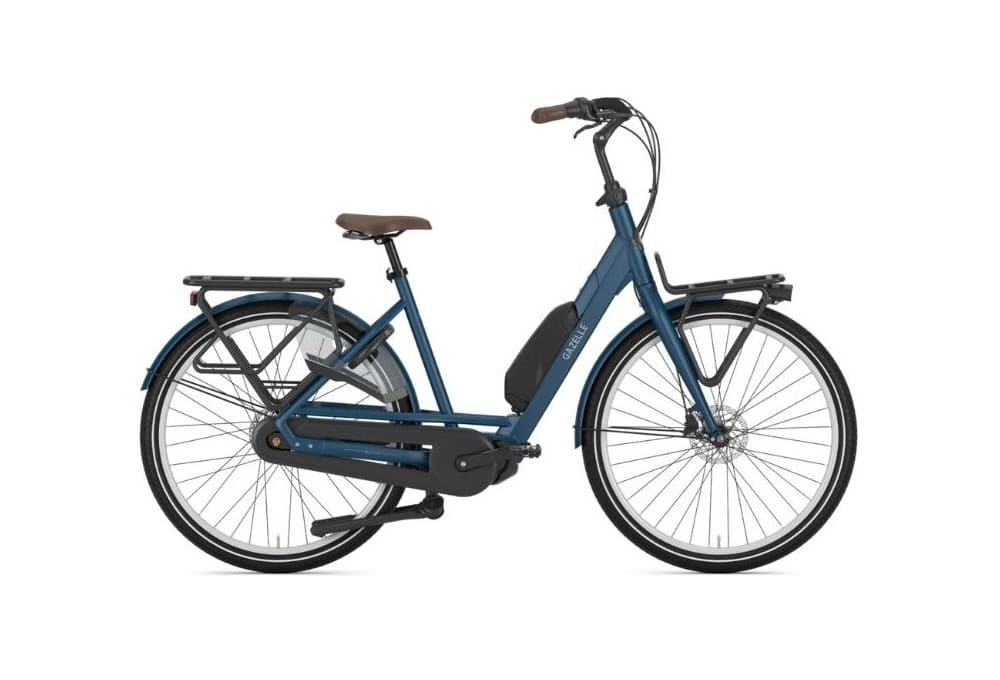 Vélo de Ville Électrique Gazelle Bloom C7 HMS Single Speed 630 Wh Bleu Mallard 2022