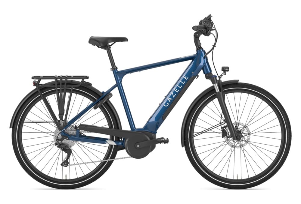 Vélo de Ville Électrique Gazelle Medeo T10 HMB Shimano Deore 10V 500 Wh 700 mm Bleu Foncé 2023