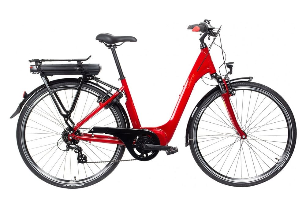 Vélo de Ville Électrique Gitane ORGANe Central Shimano Tourney/Altus 8V 500Wh Rouge Rubis 2022