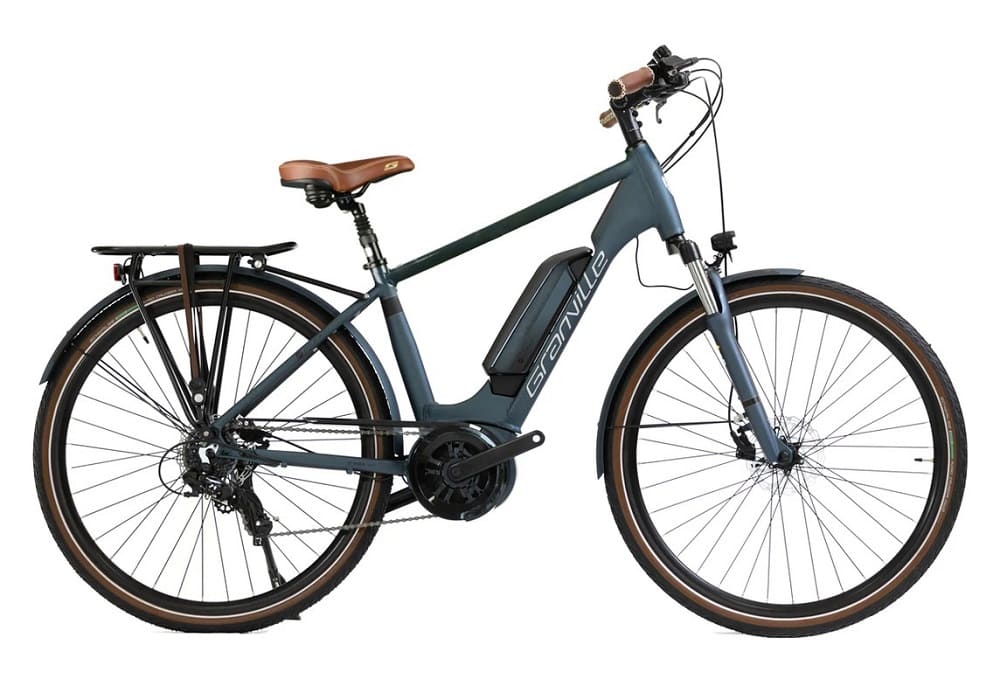 Vélo de Ville Électrique Granville E-Urban 30 Man Shimano Tourney/Altus 7V 400 Wh 700 mm Bleu Petrol Mat 2023