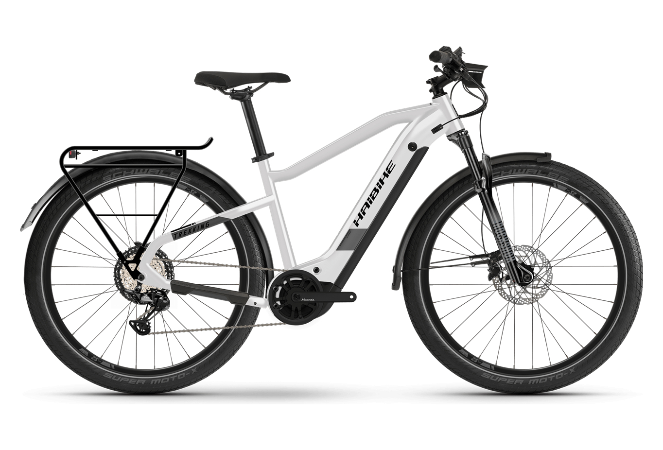 Vélo de Ville Électrique Haibike Trekking 8 Shimano Deore 12V 630 Blanc 2021