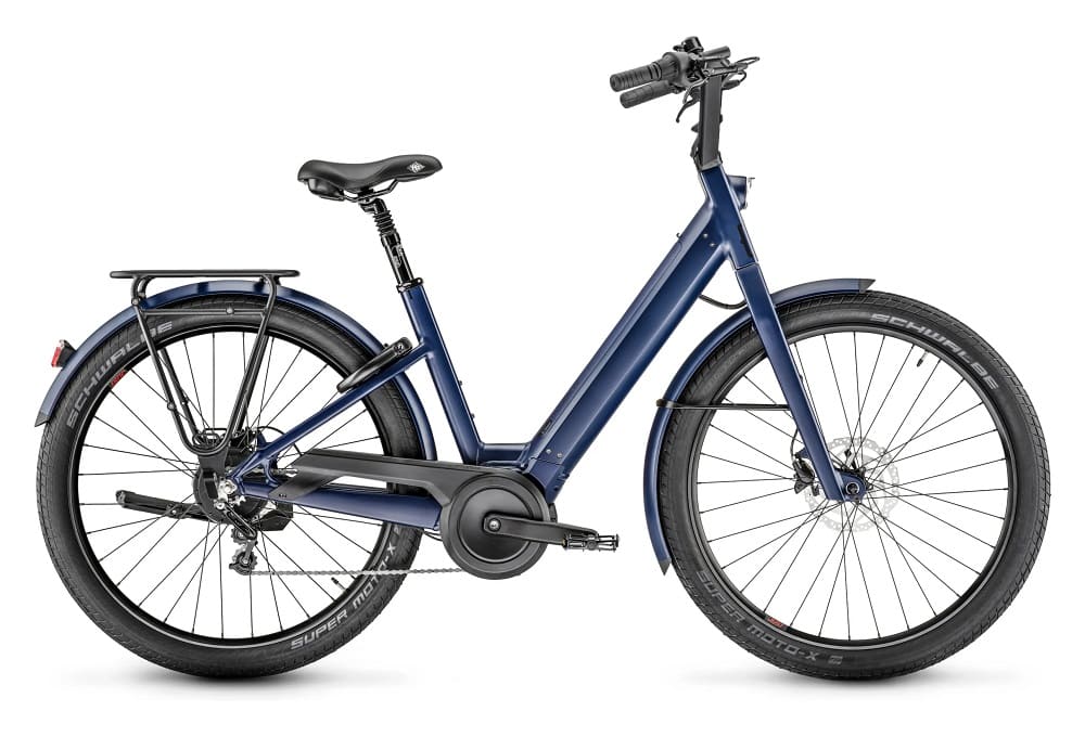 Vélo de Ville Électrique Moustache Lundi 27.5 Smart System Enviolo 27.5" 625 Wh Bleu Nuit Mat