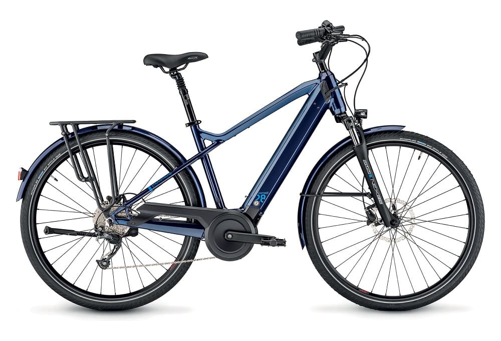 Vélo de Ville Électrique Moustache Samedi 28.2 Shimano Altus 9V 400 Wh 700 mm Bleu Nuit