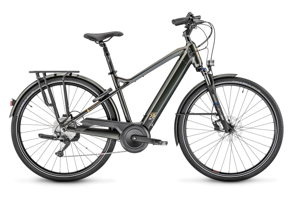 Vélo de Ville Électrique Moustache Samedi 28.7 Smart System Shimano Deore 11V 625 Wh 700 mm Vert Foncé 2023