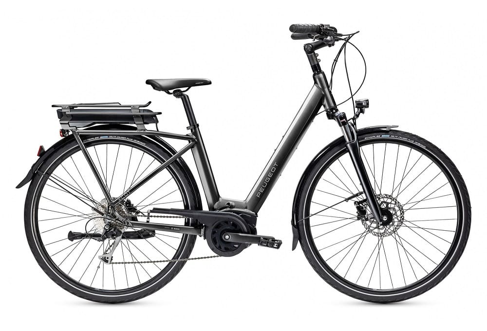 Vélo de Ville Électrique Peugeot eC01 D9 Shimano Alivio 9V 300Wh Gris 2022