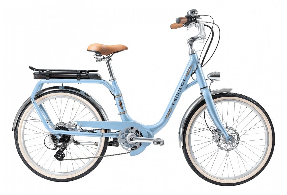 Vélo de Ville Électrique Peugeot eLC01 e-Legend Shimano Tourney/Altus 8V 400 Wh 26" Bleu