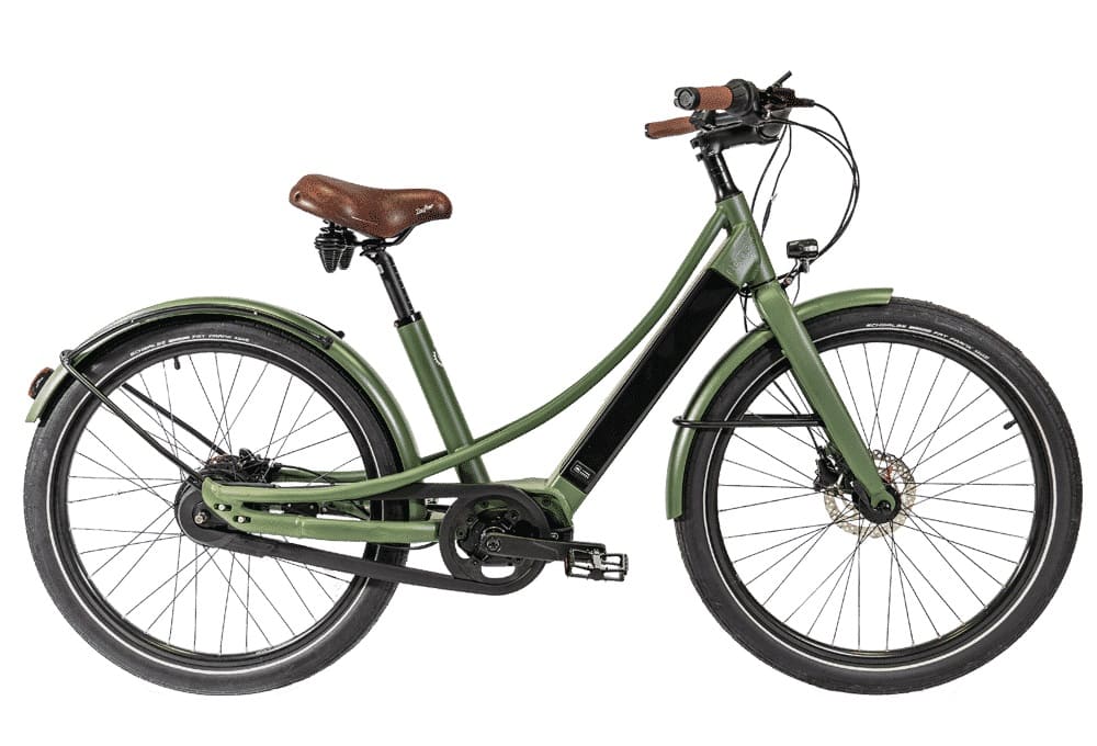 Vélo de Ville Électrique Reine Bike Cadre Bas Connecté Enviolo City CT 504Wh 26" Vert Khaki 2022