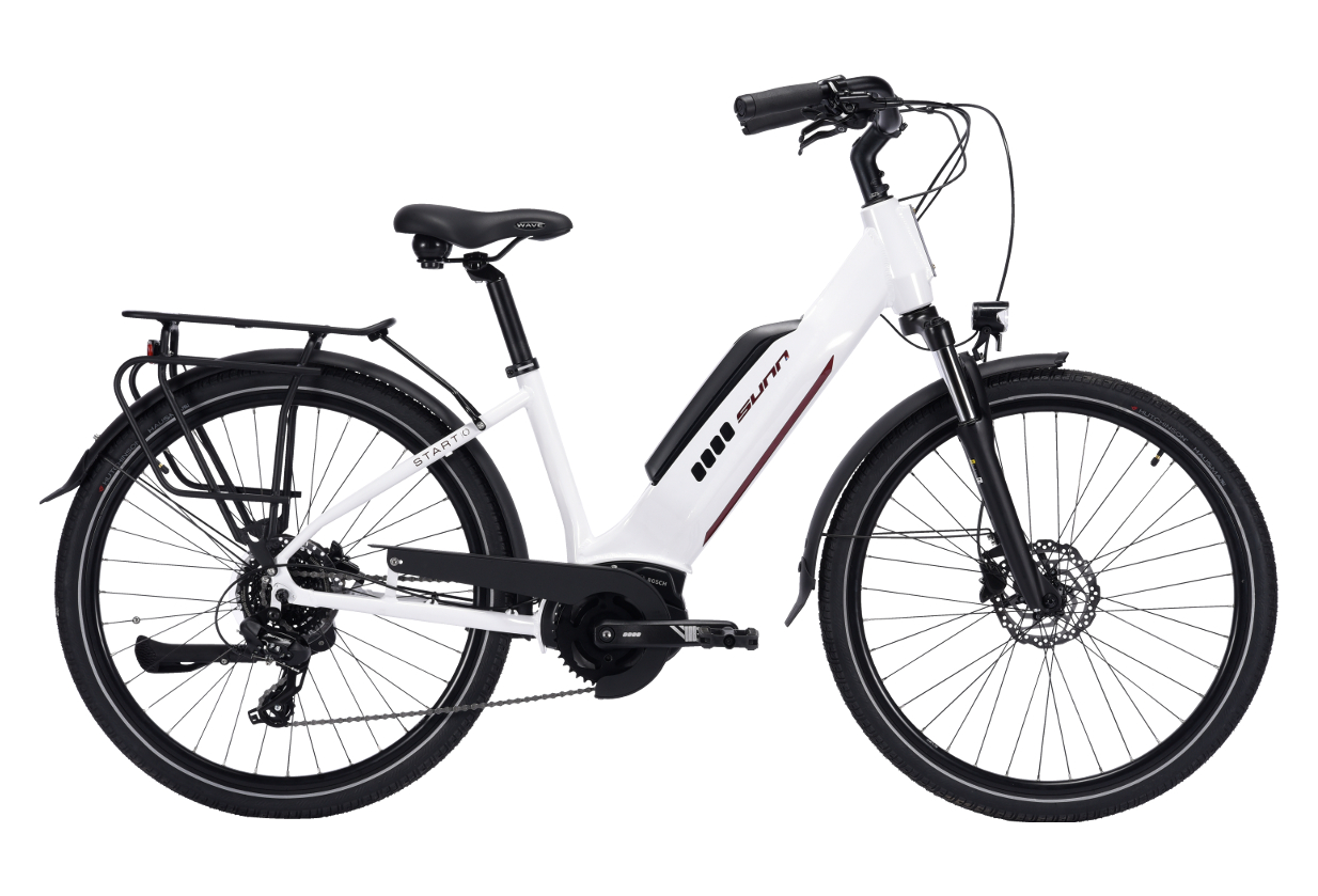 Vélo de Ville Électrique Sunn Urb Start Shimano Tourney/Altus 8V 400 Blanc 2022