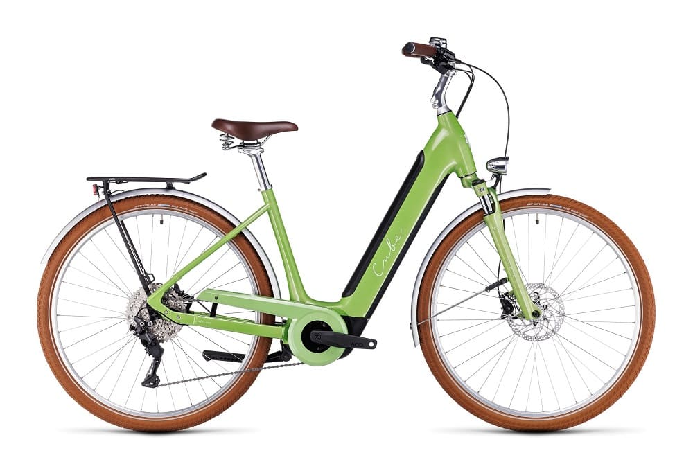 Vélo de ville électrique Cube ELLA HYBRID vert
