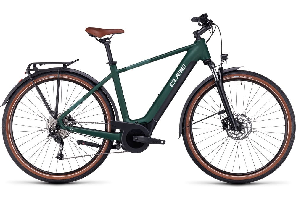 Vélo ville électrique Cube touring hybrid one 500 darkgreen´n´green