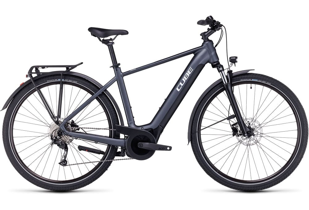 Vélo ville électrique Cube touring hybrid one 500 grey´n´white