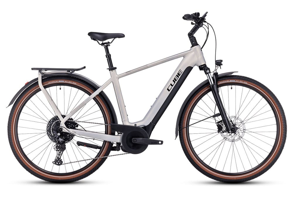Vélo ville électrique Cube touring hybrid pro 500 pearlysilver´n´black