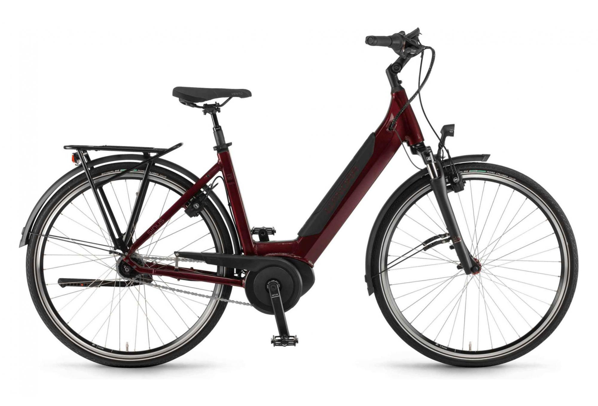 Winora Sinus 28'' iN7 Monotube Bosch i500Wh Shimano Nexus Rétro Pédalage 7V Rouge