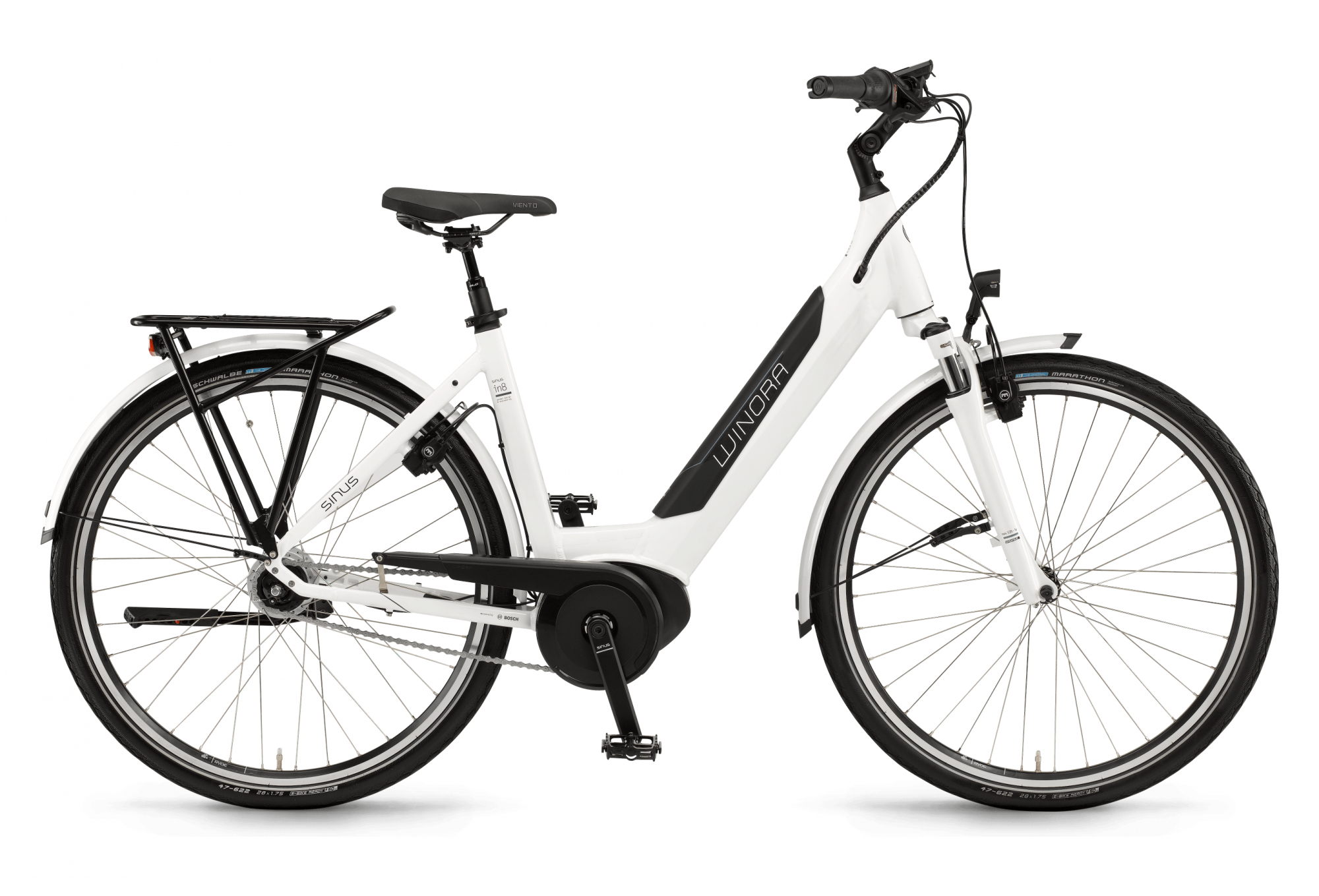 Winora Sinus iN8f Monotube 500 Wh 28'' Shimano Nexus 8V Blanc 2021